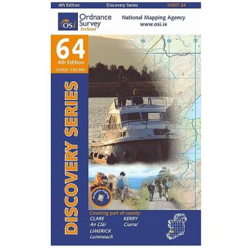 Topografische Karte OS Ireland 64 Clare Kerry Limerick 1:50 000