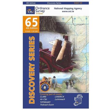 Topografische Karte OS Ireland 65 Clare Limerick Tipperary 1:50 000