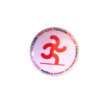 Pfadi-Souvenir: Piosstufe Button weiss