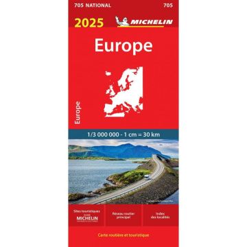 Carte routière Michelin 705 Europe 1:3 Mio.
