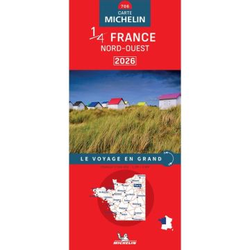 Carte routière Michelin 706 France Nord-Ouest 1:500 000