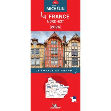 Carte routière Michelin 707 France Nord-Est 1:500 000