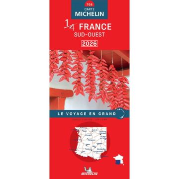 Strassenkarte Michelin 708 France Sud-Ouest 1:500 000