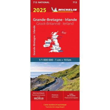 Carte routière Michelin 713 Grande-Bretagne Irlande 1:1 Mio.