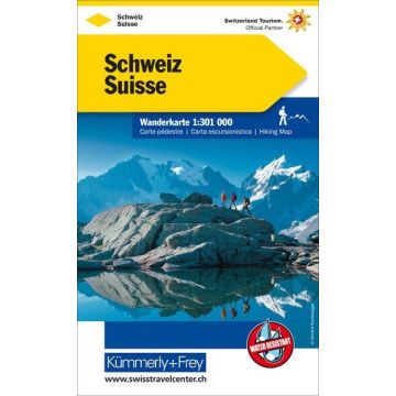Wanderkarte Schweiz 1:301 000 / Kümmerly & Frey