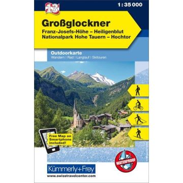 Carte de randonnée Grossglockner 1:35 000 / Kümmerly & Frey Outdoorkarte 13 