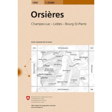1345 Orsières 1:25 000 / Swisstopo