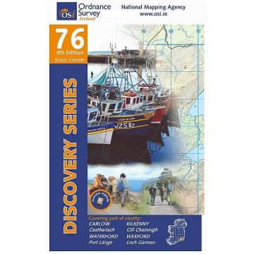 Topografische Karte OS Ireland 76 Carlow Kilkenny Waterford Wexford 1:50 000