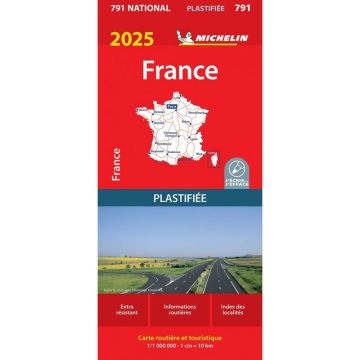 Strassenkarte Michelin 791 France 1:1 Mio. plastifiée