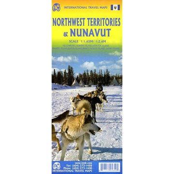 Strassenkarte Northwest Territories 1:1,65 Mio. / Nunavut 1:2,6 Mio. / ITMB 
