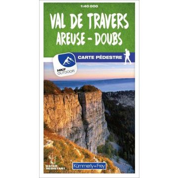 Wanderkarte 16 Val de Travers Areuse Doubs 1:40 000  / Kümmerly & Frey