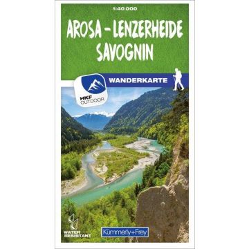 Carte pédestre 35 Arosa Lenzerheide Savognin 1:40 000 / Kümmerly + Frey