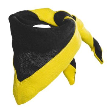 Halstuch MINI schwarz Rand gelb