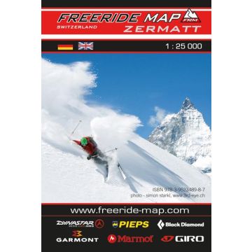 Freeridekarte Freeride Map Zermatt