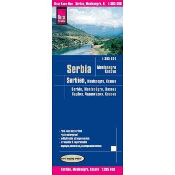 Strassenkarte Serbien, Montenegro, Kosovo 1:385 000 / Reise Know-How