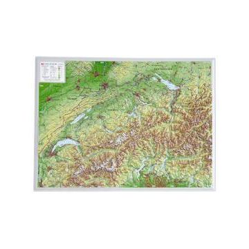 Schweiz Reliefkarte ohne Rahmen 1:1 Mio.