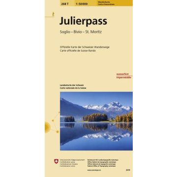  268 T Julierpass Carte d'excursions 1:50 000