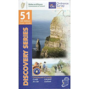 Topografische Karte OS Ireland 51 Clare Galway 1:50 000