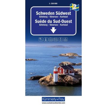 Carte routière Suède 2 Suède du Sud Ouest 1:250 000 / Kümmerly & Frey