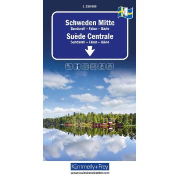 Carte routière Suède 4 Suède Centrale 1:250 000 / Kümmerly & Frey