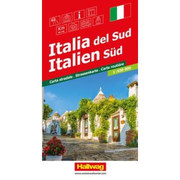 Strassenkarte Italien Süd 1:650 000 / Hallwag