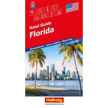 Strassenkarte Florida 1:1 Mio. Road Guide USA 11 / Hallwag