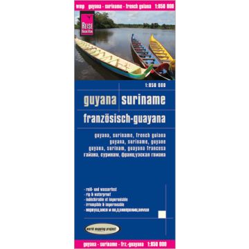 Strassenkarte Guyana Suriname Französisch-Guyana 1:850 000 / Reise Know-How