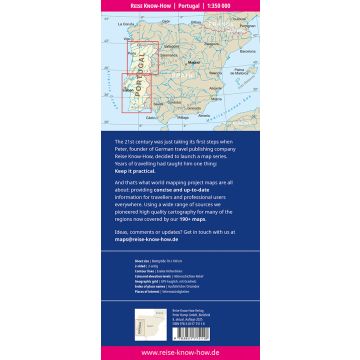 Carte routière Portugal 1: 350 000 / Reise Know-How