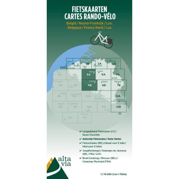 Carte rando-vélo Belgique 5 Oost-Vlaanderen & Henegouwen 1:75 000 / Alta Via