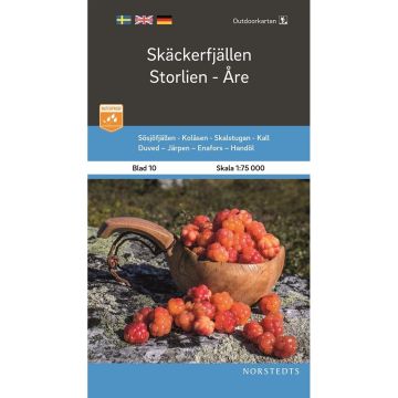 Outdoorkartan 10 Stäckerfjällen Storlien Åre 1:75 000 / Norstedts