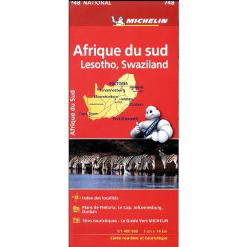 Strassenkarte Michelin 748 Afrique du sud / Südafrika 1:1 400 000