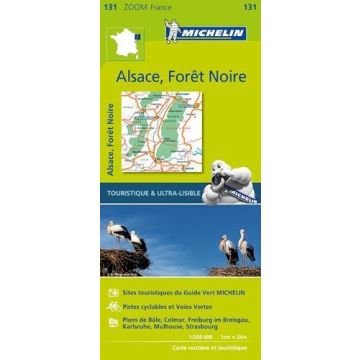 Carte routière Michelin 131 Alsace Forêt Noire 1:200 000