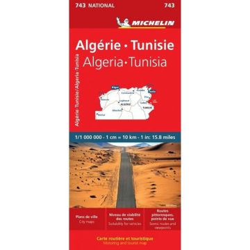 Strassenkarte Michelin 743 Algerien Tunesien 1:1 Mio. 