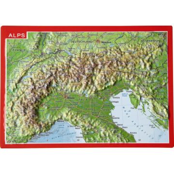 Alpes carte postale en relief