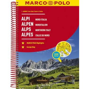 Strassenatlas Alpen Norditalien 1:300 000 / Marco Polo