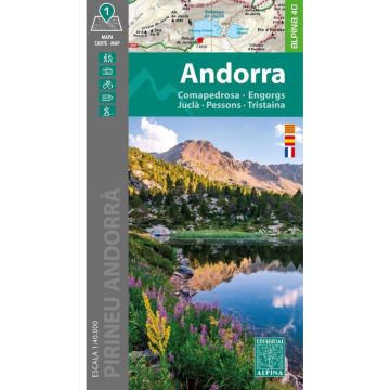 Carte de randonnée Andorra 1:40 000 / Alpina