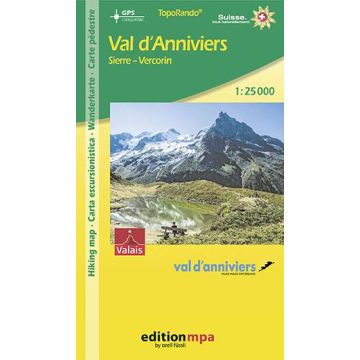 Carte de randonnée Val d'Anniviers 1:25 000 / MPA