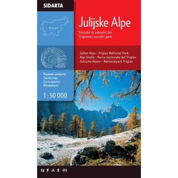 Carte de randonnées Julijske Alpe - Triglav 1:50 000 / Sidarta