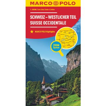 Strassenkarte Schweiz Westlicher Teil 1: 200 000 / Marco Polo