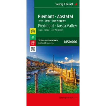 Carte routière Piémont Vallée d'Aoste 1:150 000 / Freytag & Berndt