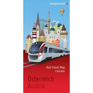 Österreich Rail Travel Map 1:500 000 / Freytag & Berndt