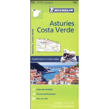 Carte routière Michelin 142 Asturies Costa Verde 1:150 000