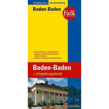 Stadtplan Baden-Baden 1:17 500 / Falk