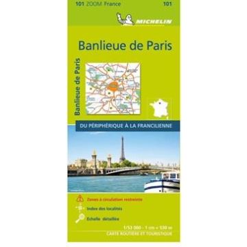 Strassenkarte Michelin 101 Banlieue de Paris 1:53 000
