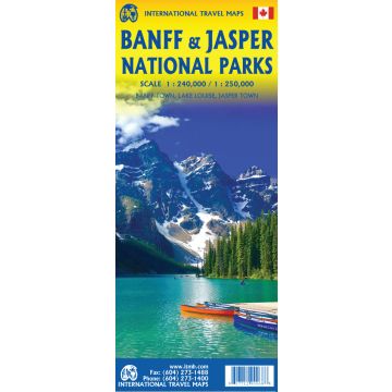 Topographische Karte Banff 1:240 000 / Jasper National Park 1:250'000 / ITMB