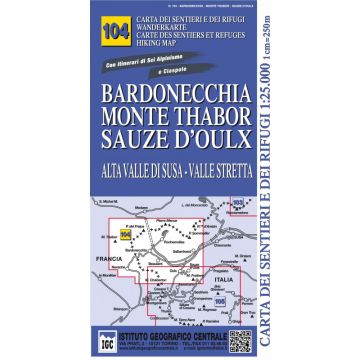 Carte de randonnée IGC 104 Bardonecchia 1:25 000