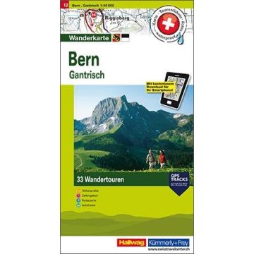 Carte pédestre 12 Bern Gantrisch 1:50 000 / Hallwag
