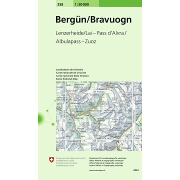 258 Bergün Bravuogn 1:50 000 / Swisstopo