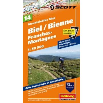 Mountainbike Map 14 Bienne 1:50 000 / Hallwag