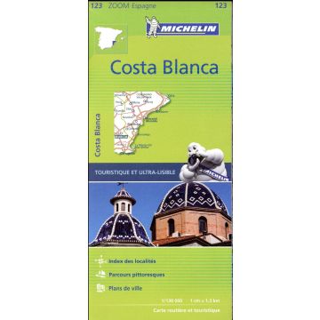 Carte routière Michelin 123 Costa Blanca 1:130 000